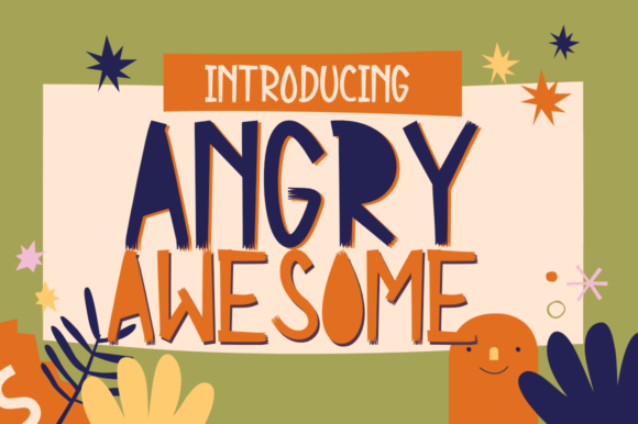 Angry Awesome: A Playful Display Font for Creative Projects