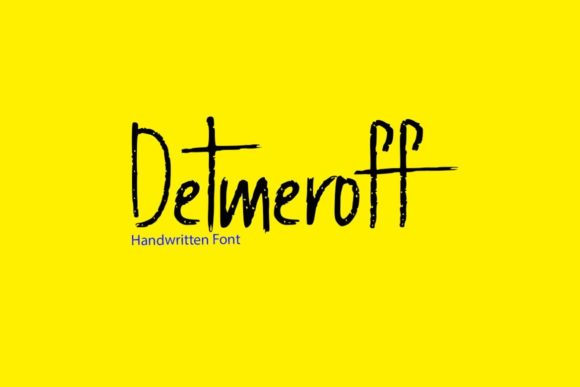 Detmeroff: A Handwritten Typeface for Editorial Design