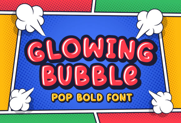 Glowing Bubble Font for Bold Web Design