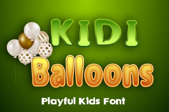 Kidi Balloons Font for Branding and Design